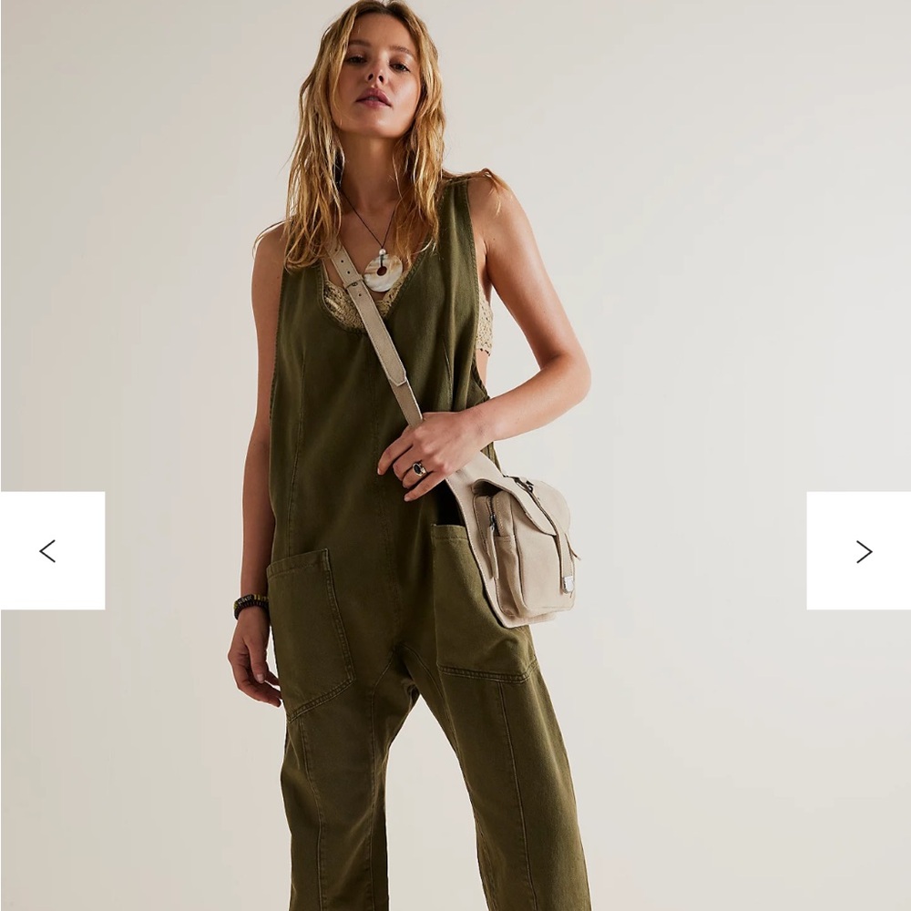 We the Free High Roller Jumpsuit in Moss size Small NWT